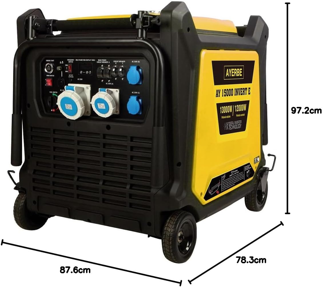 Generador inverter gasolina 13000 W con motor Kiotsu 27 HP 