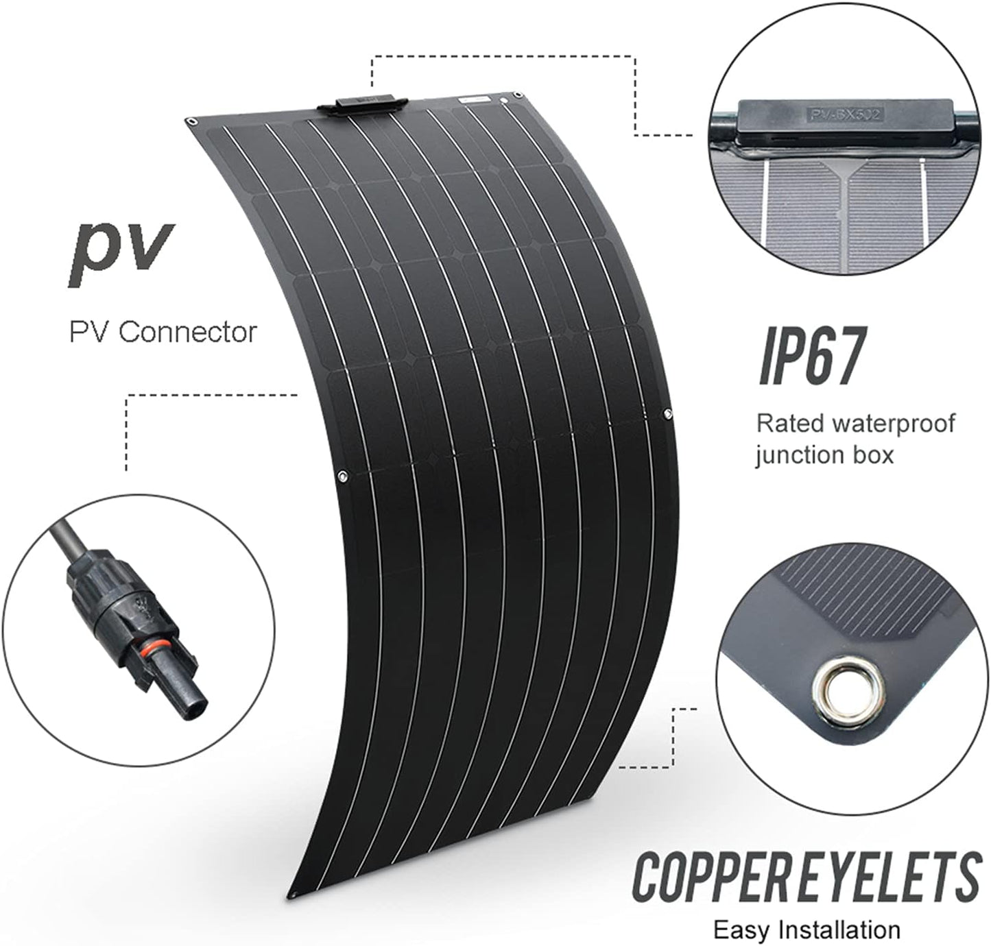 Kit de panel solar, kit completo de panel solar, panel solar flexible de 600 W y 300 W