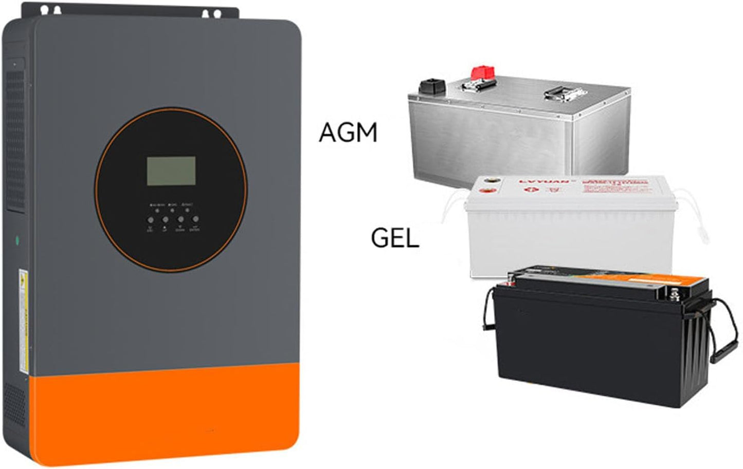 Inversor Solar híbrido de 6200W 120A, Cargador inversor de Onda sinusoidal Pura