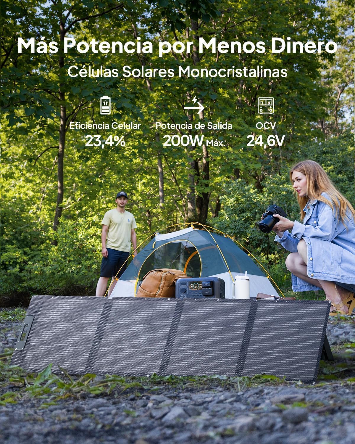 Generador Solar con 4 Panels Solares de 200W, 2764,8Wh Batería