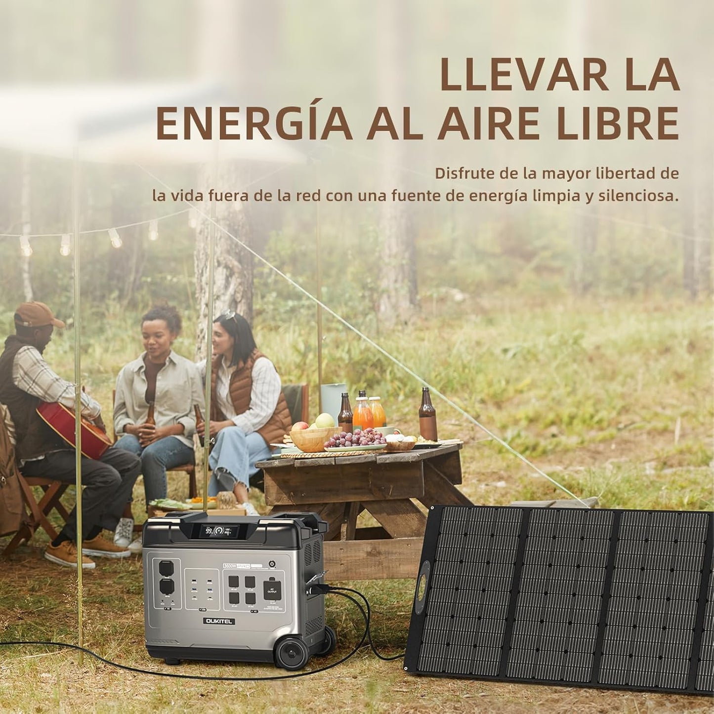 Estación de Energía Portátil 5120Wh, Generador Solar 4000W