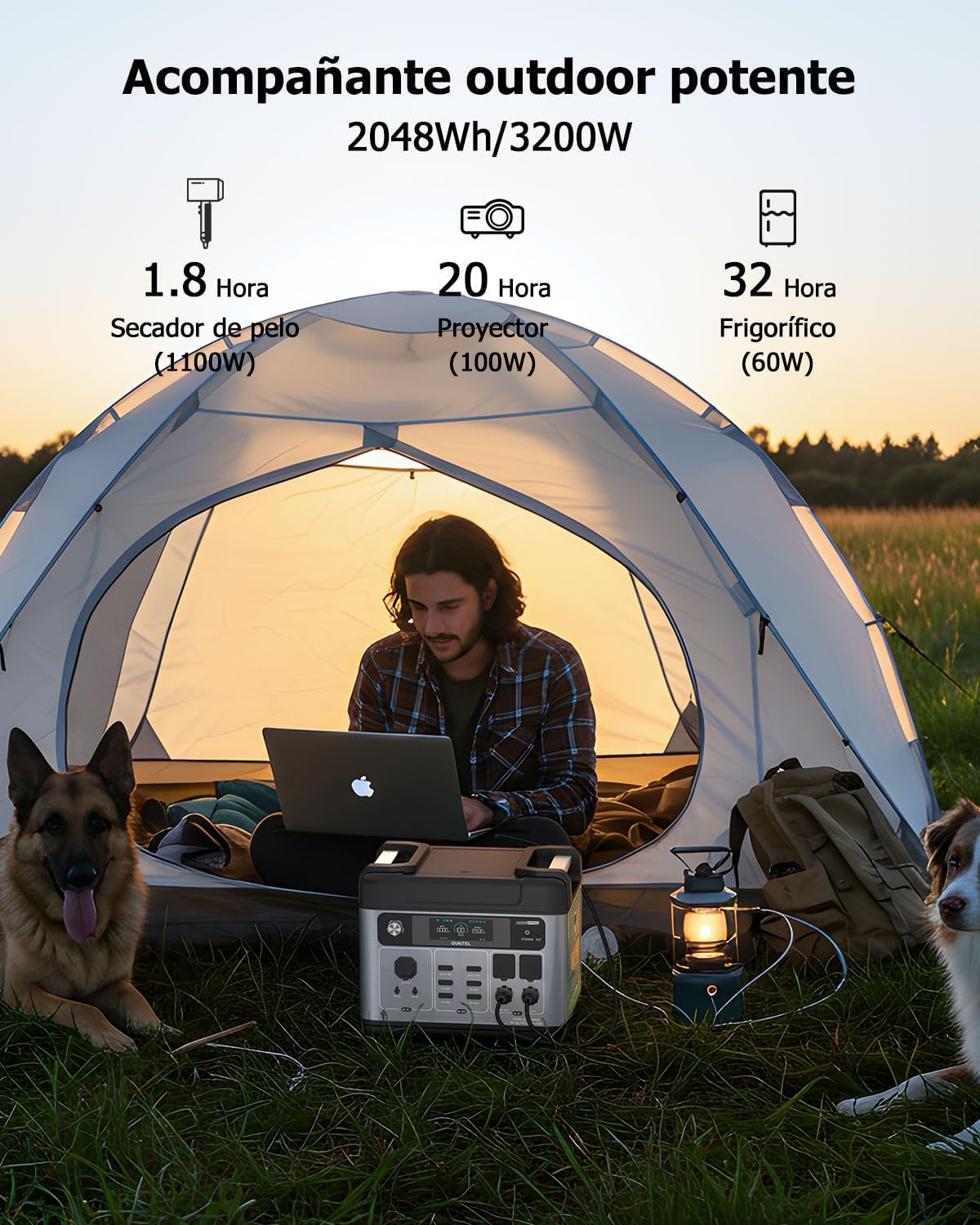 Estación de Energía Portátil 2048Wh | 3200W (Pico 6400W)
