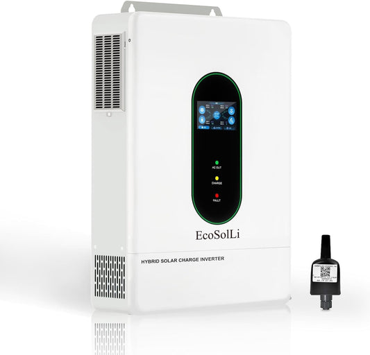 Inversor solar de fase dividida, 12000 W, DC 48 V, 120 V/240 V AC entrada/salida ajustable