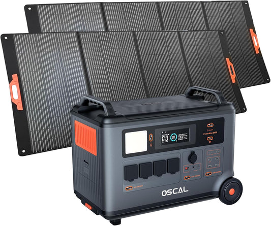 Estación de Energía Portátil, 6000W Generador Solar Portátil, Batería LiFePO4 de 3600 WH