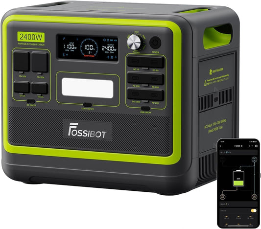 FOSSiBOT F2400 Estacion de Energia Portatil, Batería LiFePO4 2048 Wh