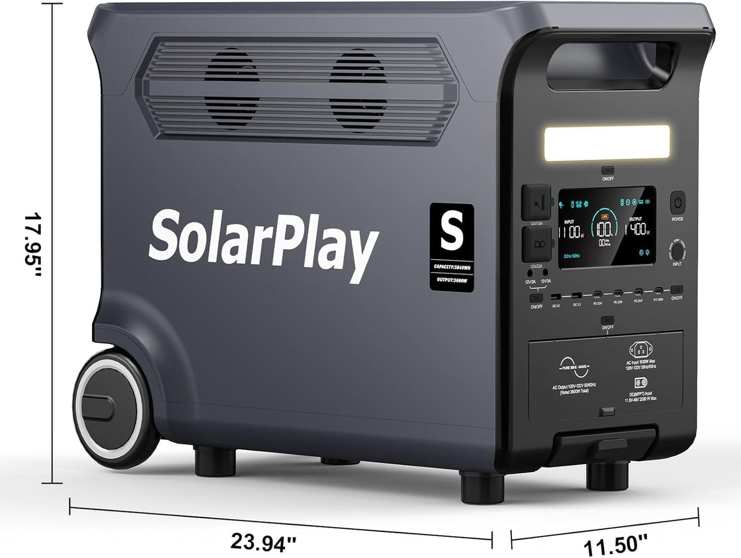 Solar Generator with Panel 400W, 3800Wh Portable Power Station