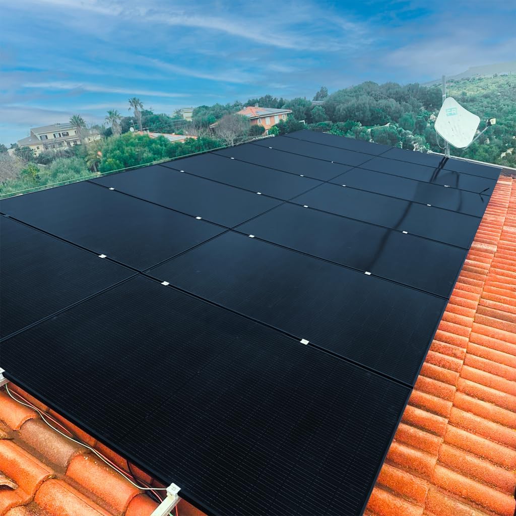 Juego de paneles solares fotovoltaicos monocristalino