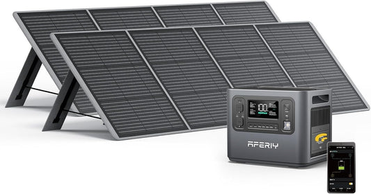 Generador Eléctrico Portátil De 2400 W Con 2 Paneles Solares De 200 W