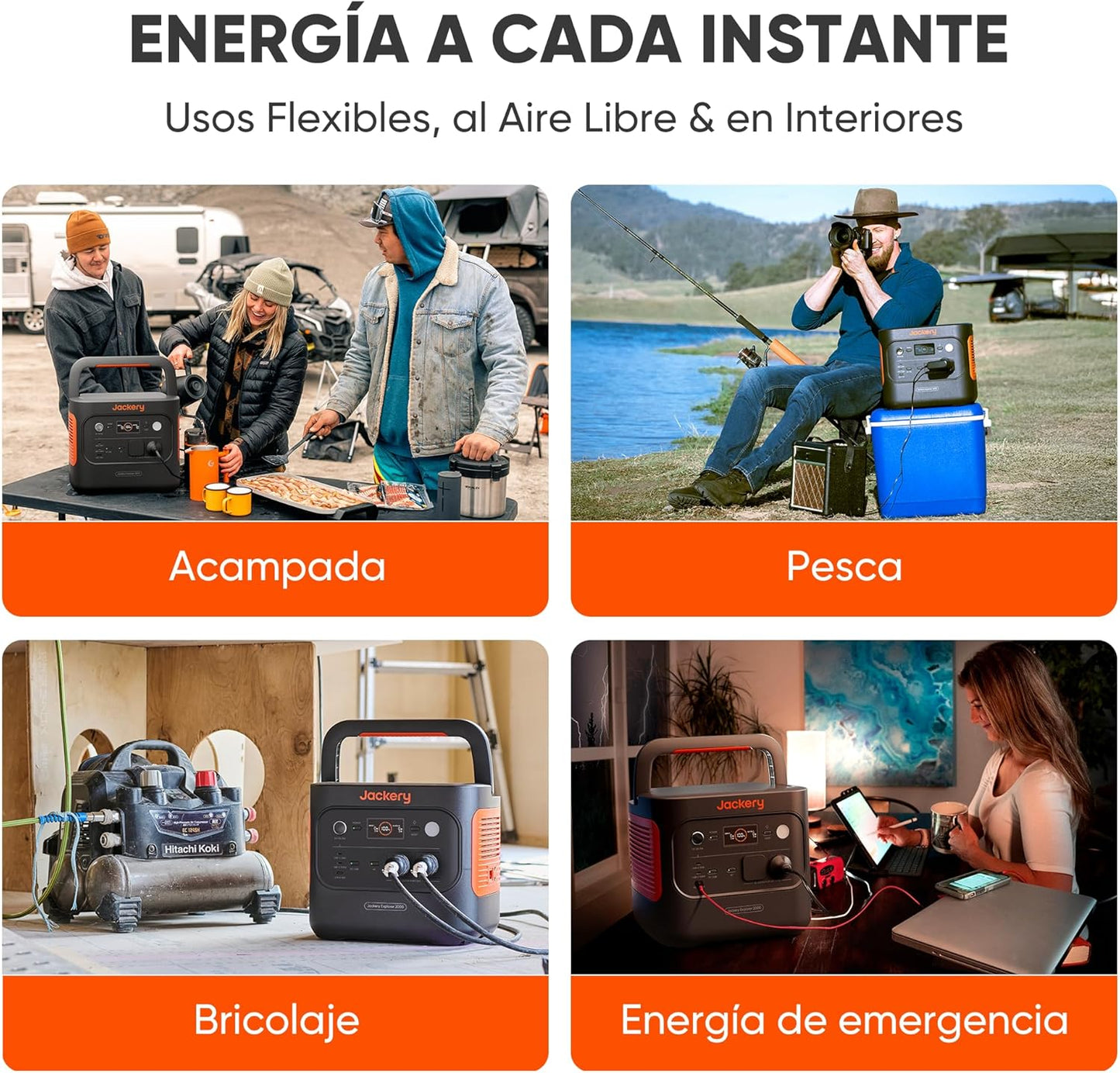 Generador Solar, 2042Wh/2200W Estación Portátil con 2x200W Panel Solar Plegable