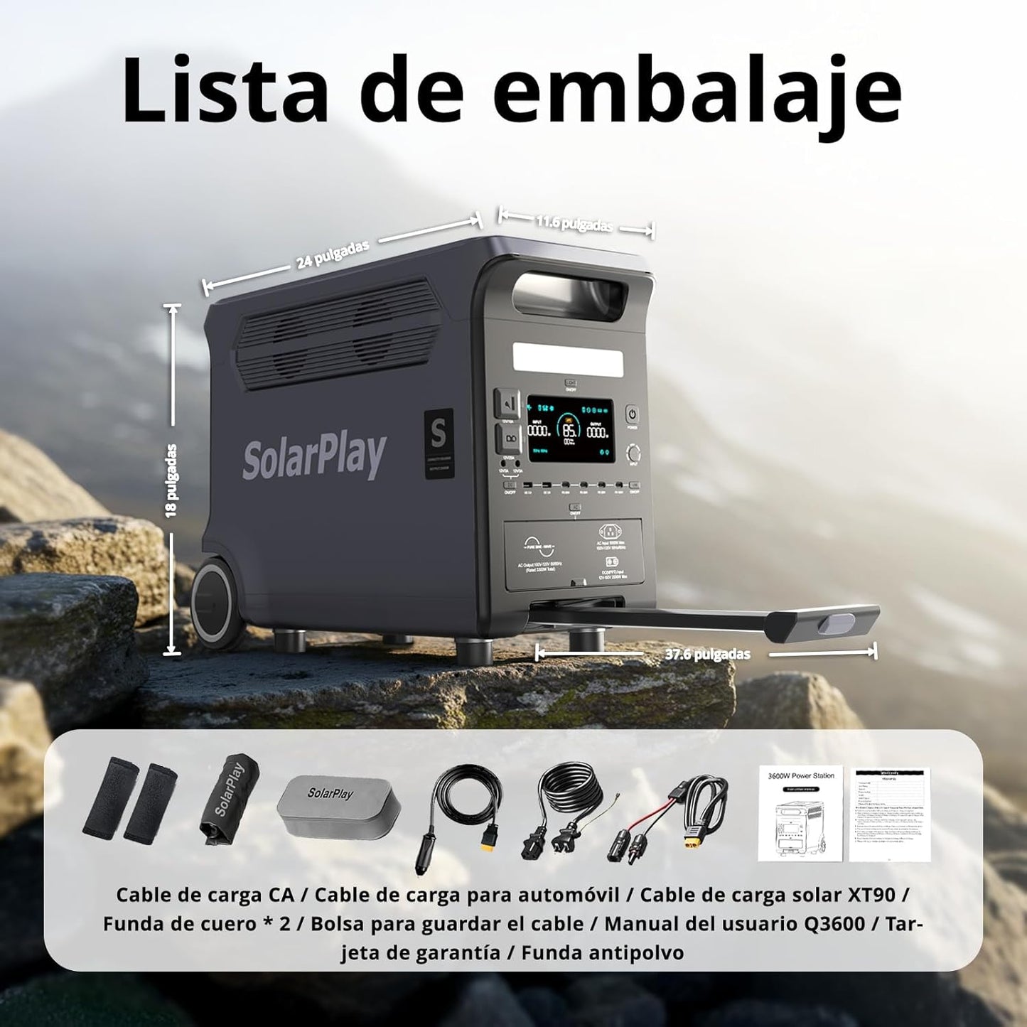 Solar Generator with Panel 400W, 3800Wh Portable Power Station