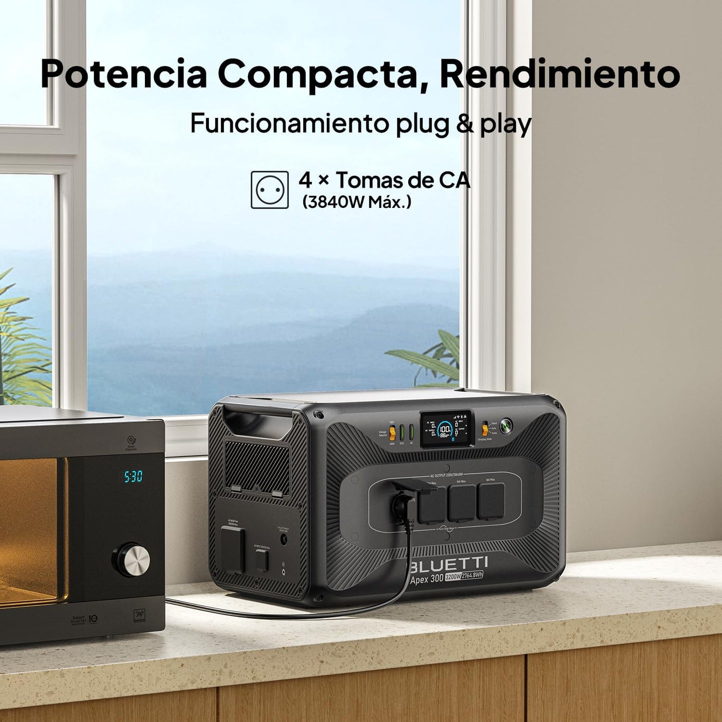 Generador Solar con 4 Panels Solares de 200W, 2764,8Wh Batería