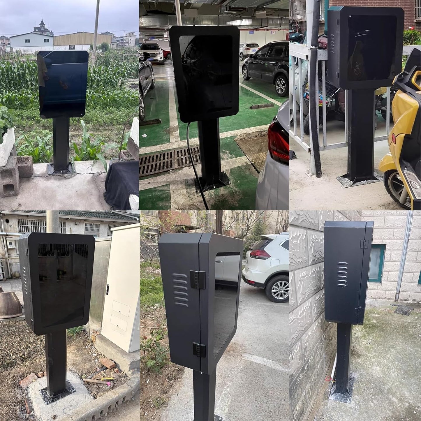 Soporte de carga EV para exteriores, estación de carga duradera
