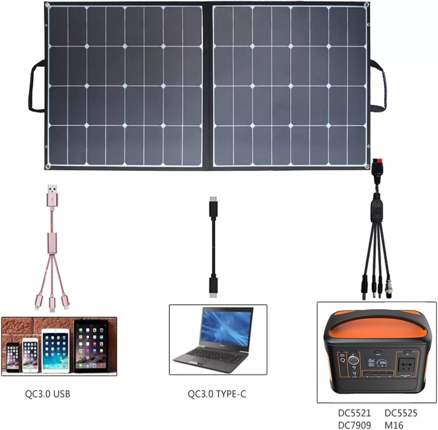 Estación de energía portátil de 500 W, generador de energía solar