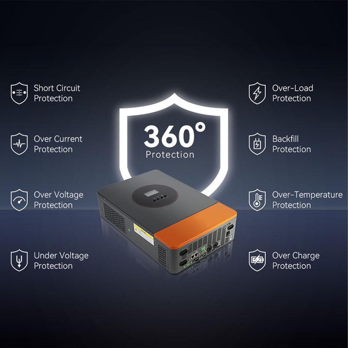 Inversor Solar híbrido de 6200W 120A, Cargador inversor de Onda sinusoidal Pura
