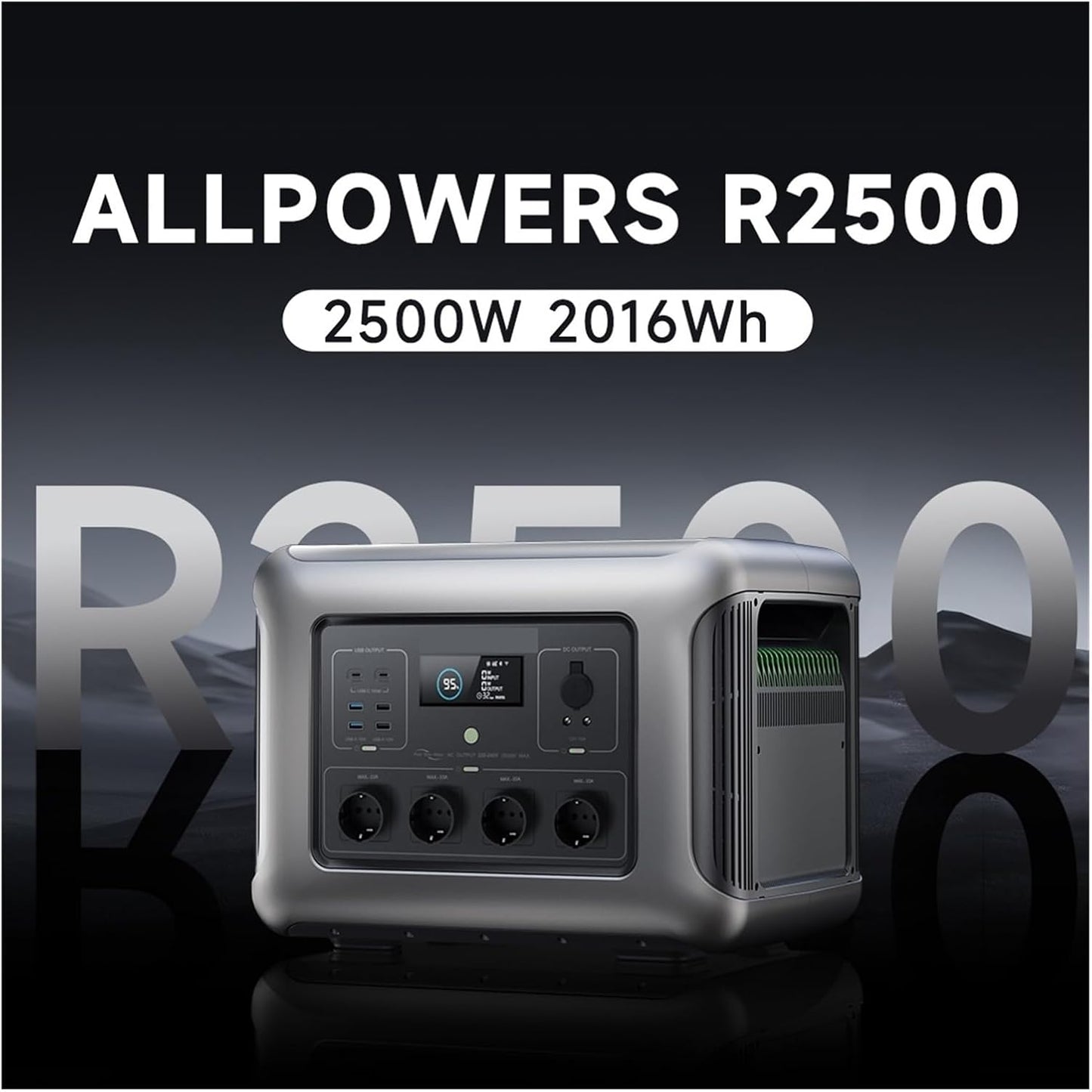 Generador Solar R2500 De 2500 W (pico 4000 W), Central Eléctrica Portátil