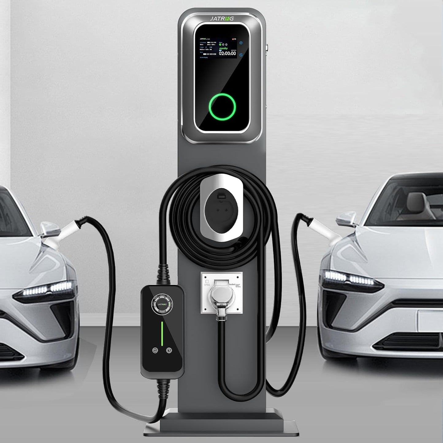 Kit terminal de carga S1 wallbox 22kw 32A trifásico cable 8M vehículos eléctricos