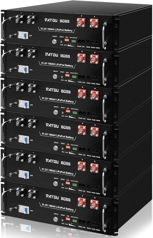 Batería de fosfato de hierro y litio (LiFePO4), 48 V y 100 Ah, BMS integrado