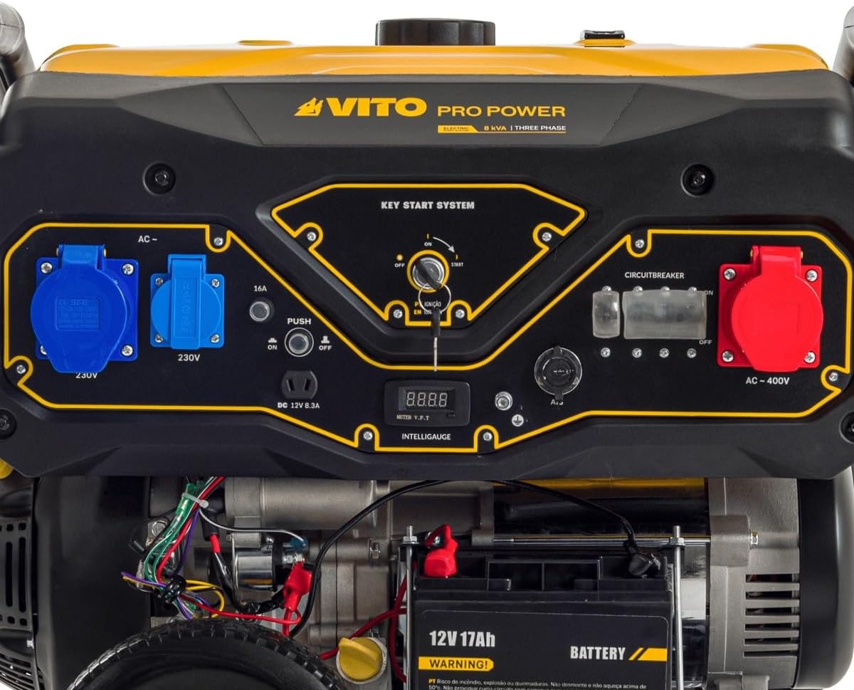 Generador Gasolina 8.0kVA 18CV Trifásico Arranque eléctrico y manual AVR