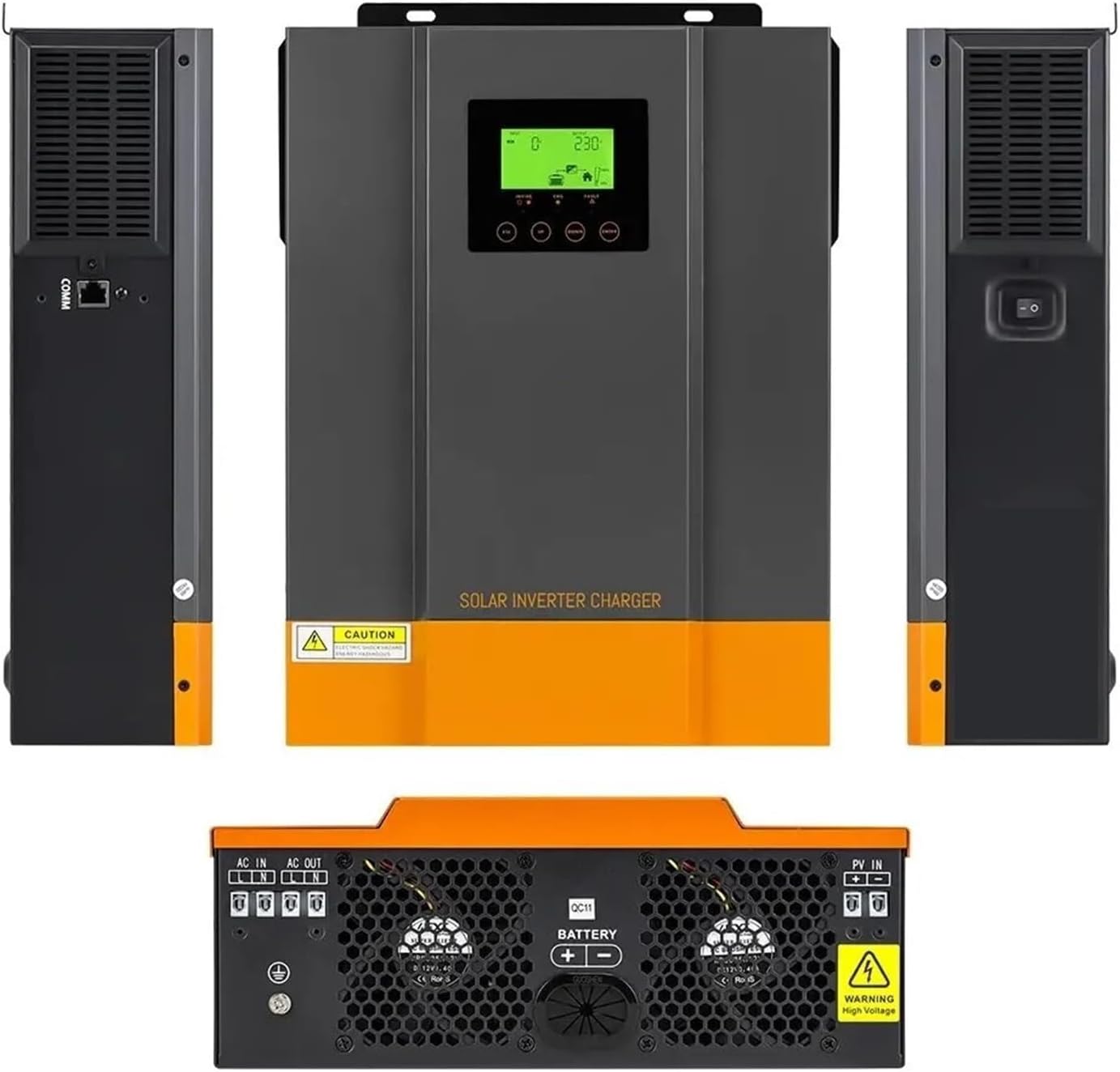 Inversor Solar híbrido de 1,6 KW y 3 KW, 12 V, 24 V y 220 V