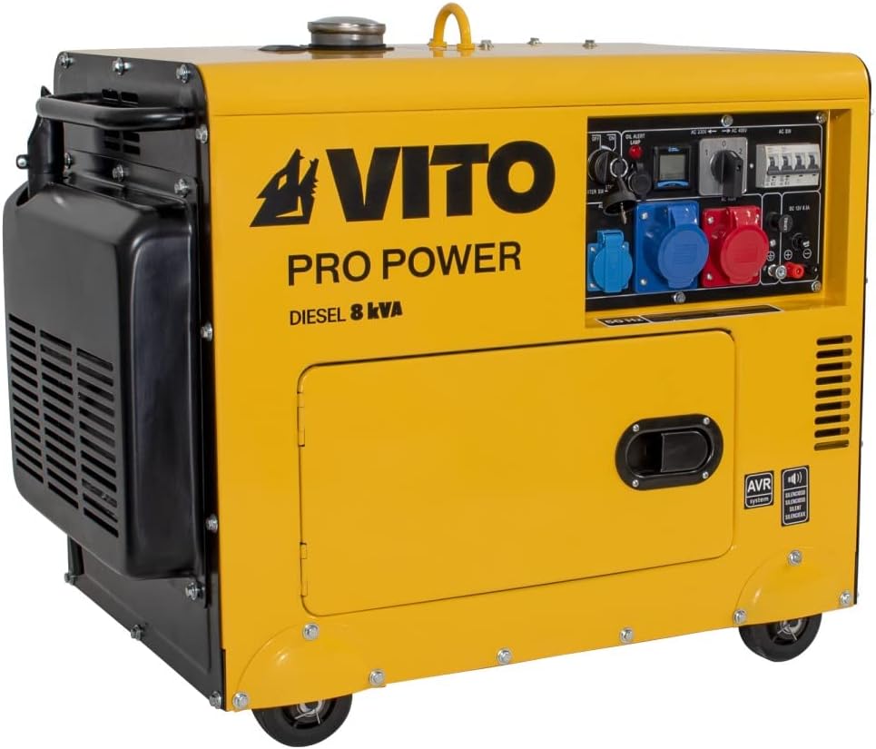 Grupo electrógeno 8 KVA Diesel monofásico/trifásico 4T 12CV 498 cm³ 6500W