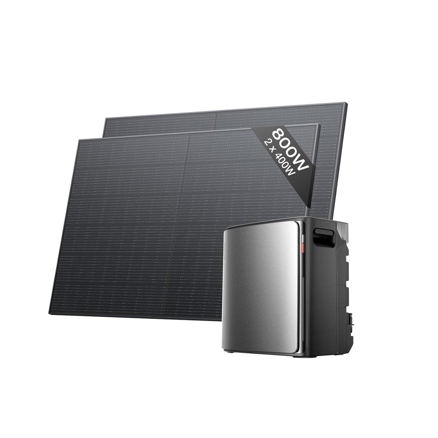 kit solar con 2 paneles solares de 400 W, entrada solar de 2800 W (4 MPPT)
