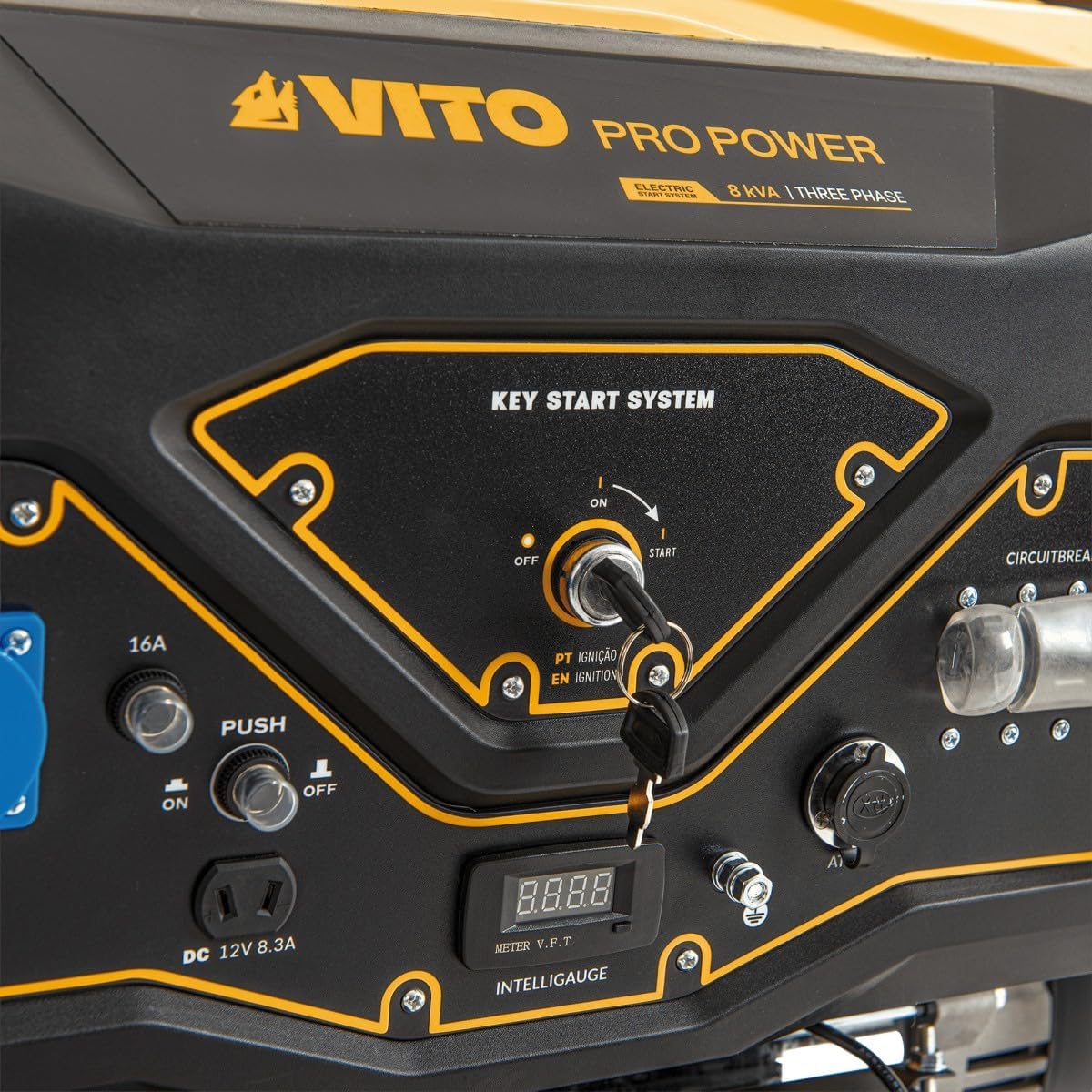 Generador Gasolina 8.0kVA 18CV Trifásico Arranque eléctrico y manual AVR