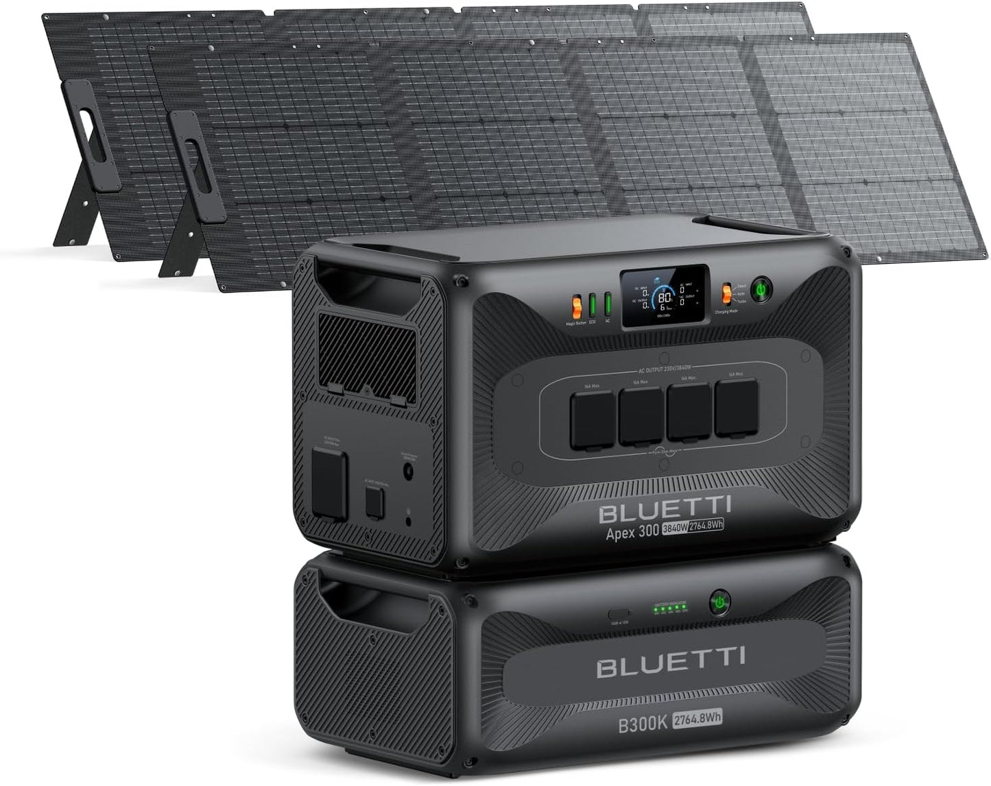 Generador Solar con 2 Panels Solares de 200W, 5529,6Wh Batería LFP de Respaldo con 4 Salidas