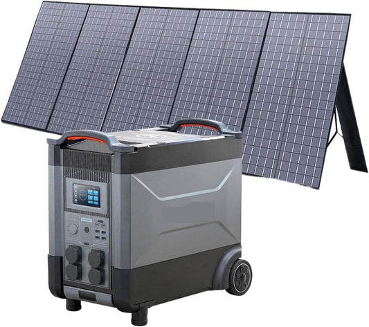 Generador Solar R4000 con Panel De 400 W, 4 Salidas CA 4000 (sobretensión 6000 W)