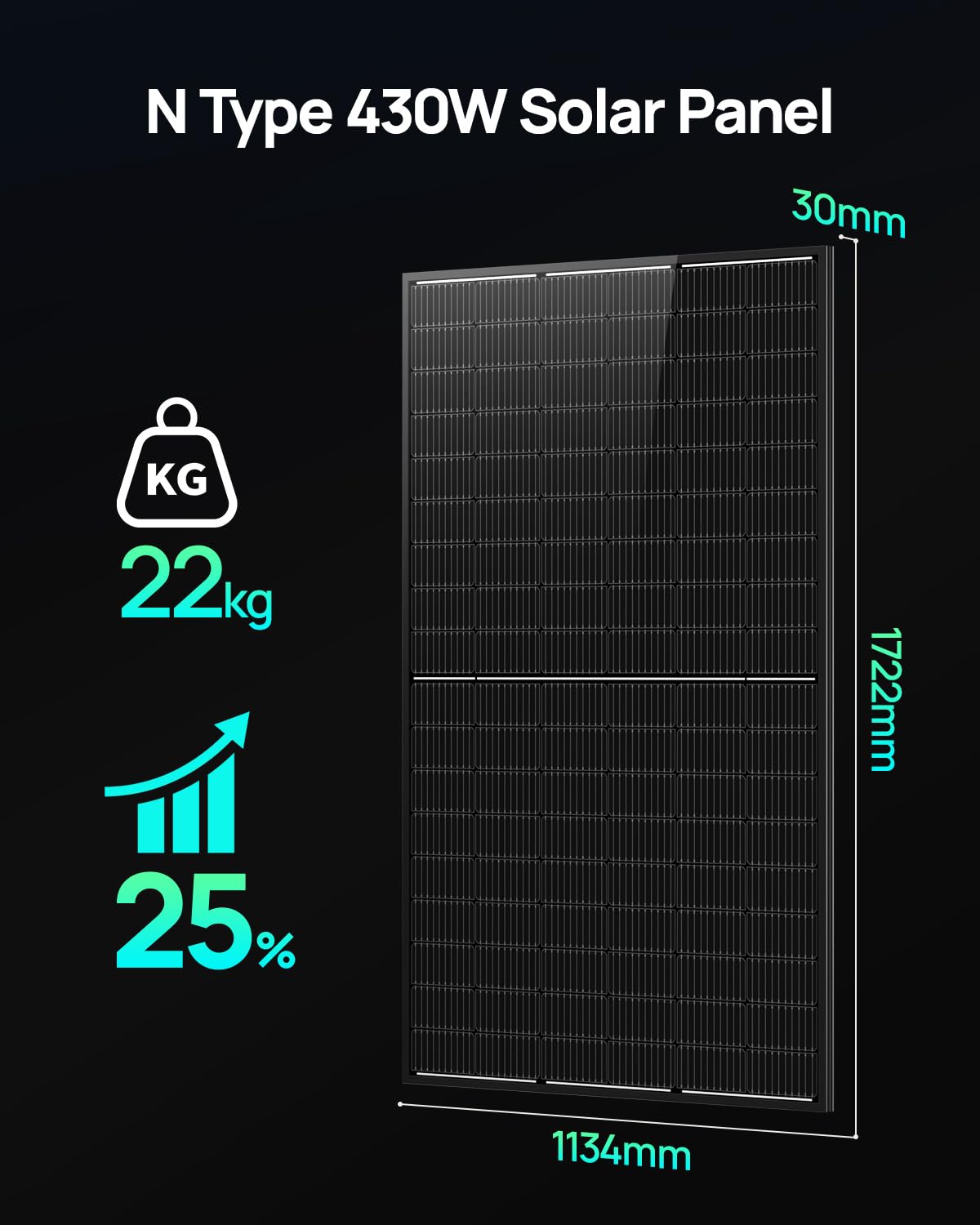 Kit Solar Balcon con almacenamiento, 5,12kWh de Marstek Jupiter C+, 4x430W paneles solares