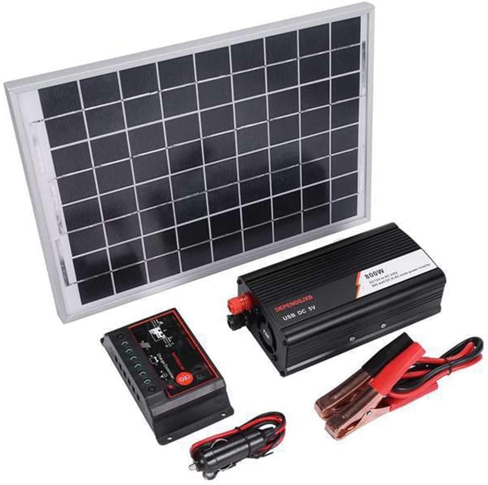 Kit De Panel Solar Portátil De 20 W con Inversor De 800 W