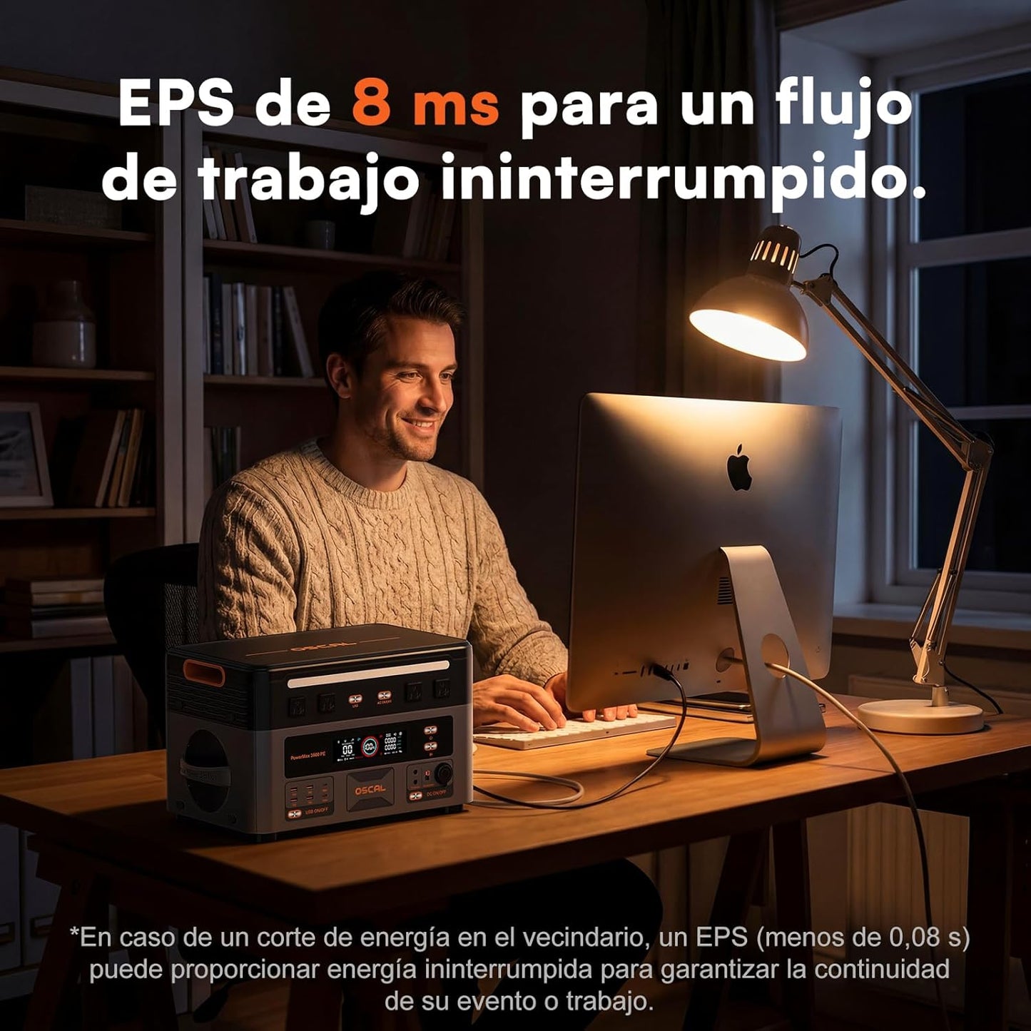 Estación de Energía Portátil con 1 Panel 500W, Generador Solar 2016Wh, Batería LiFePO4