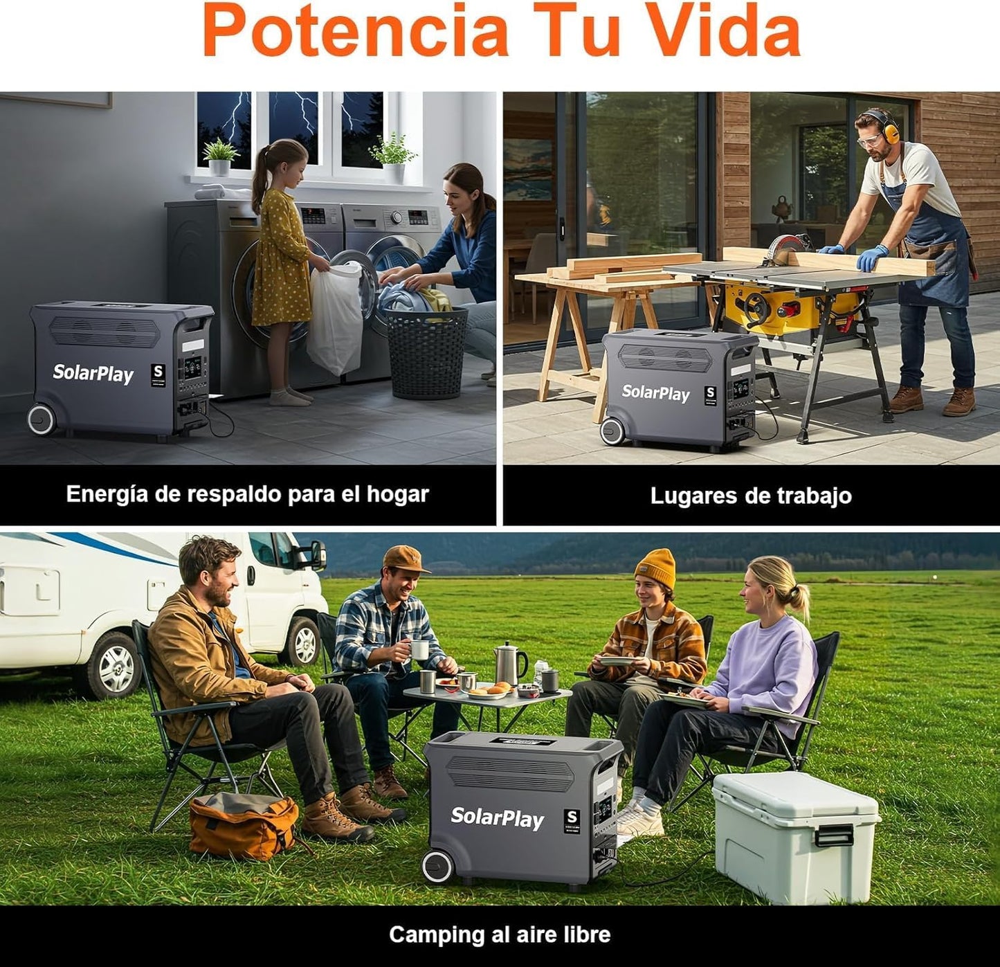 Solar Generator with Panel 400W, 3800Wh Portable Power Station