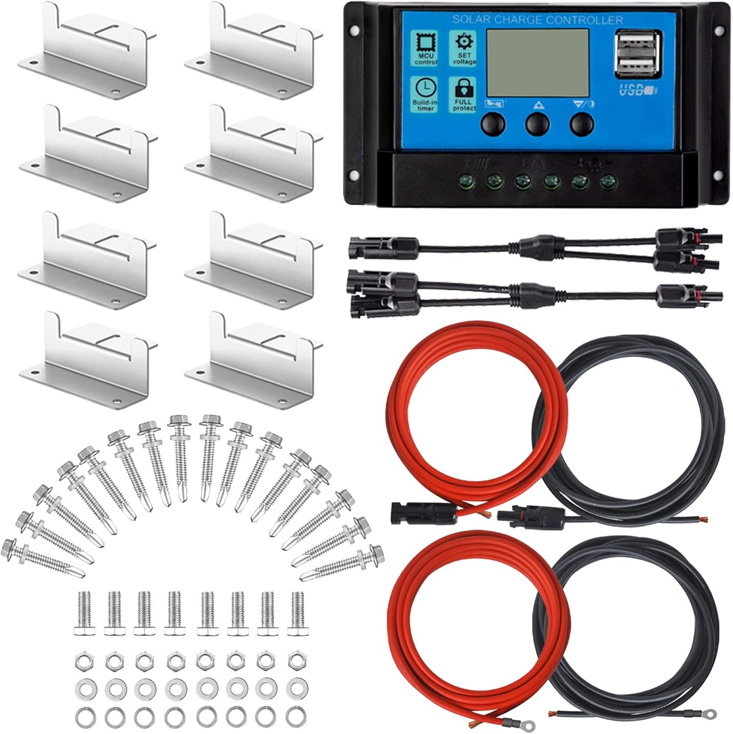 Kit de panel solar de 200 W 12/24 V para casa rodante, barco