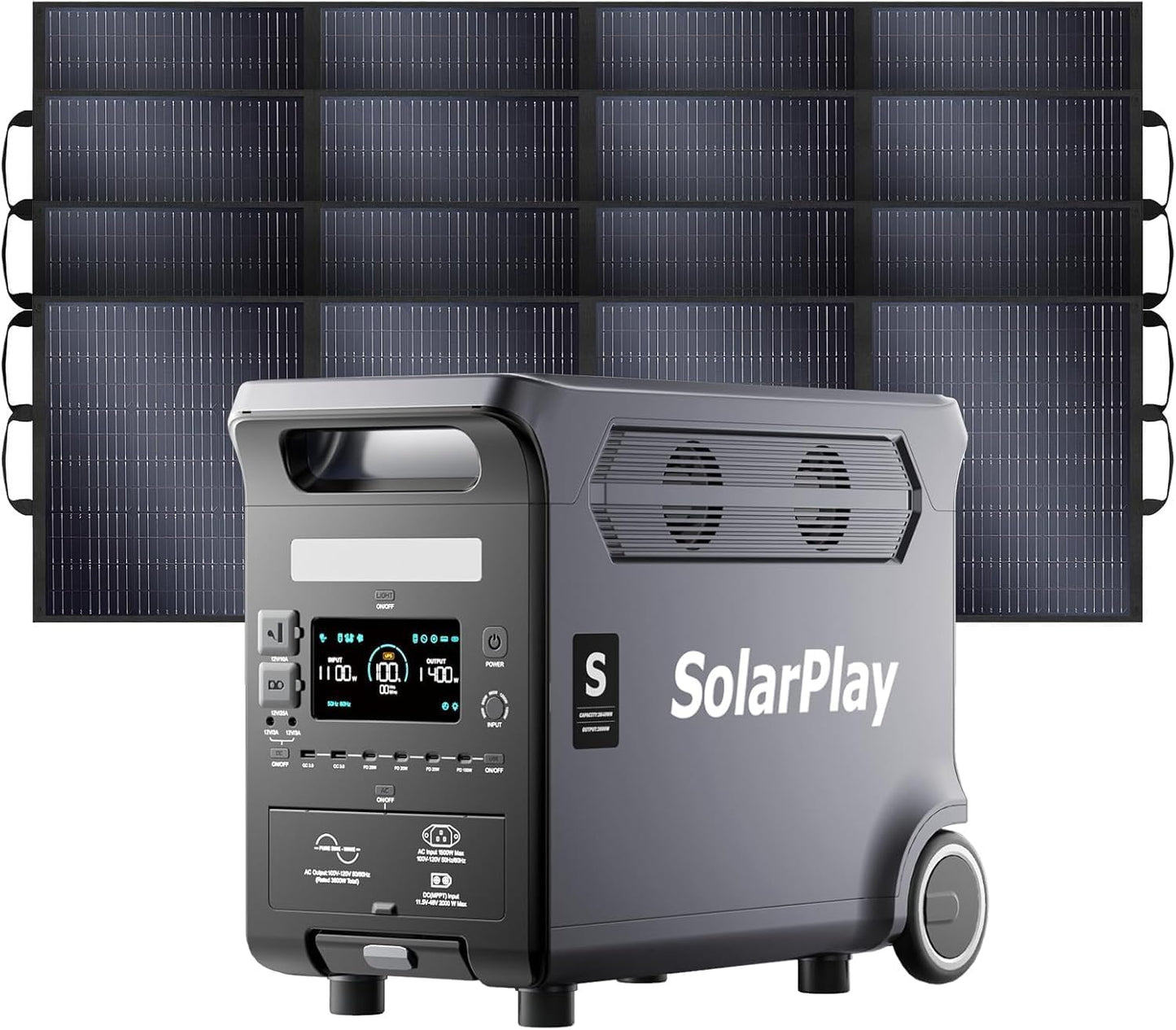 Solar Generator with Panel 400W, 3800Wh Portable Power Station