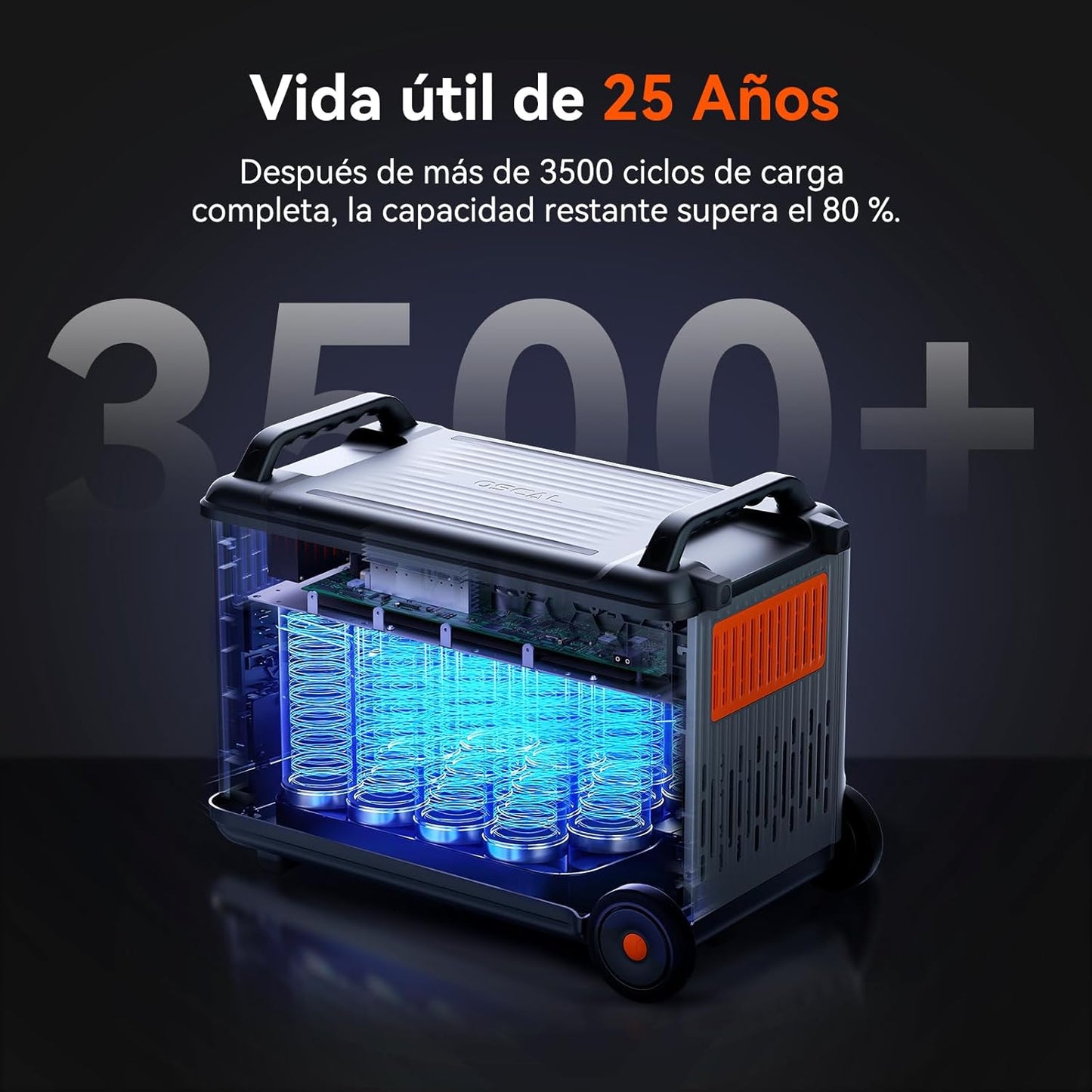 Estación de Energía Portátil, 6000W Generador Solar Portátil, Batería LiFePO4 de 3600 WH