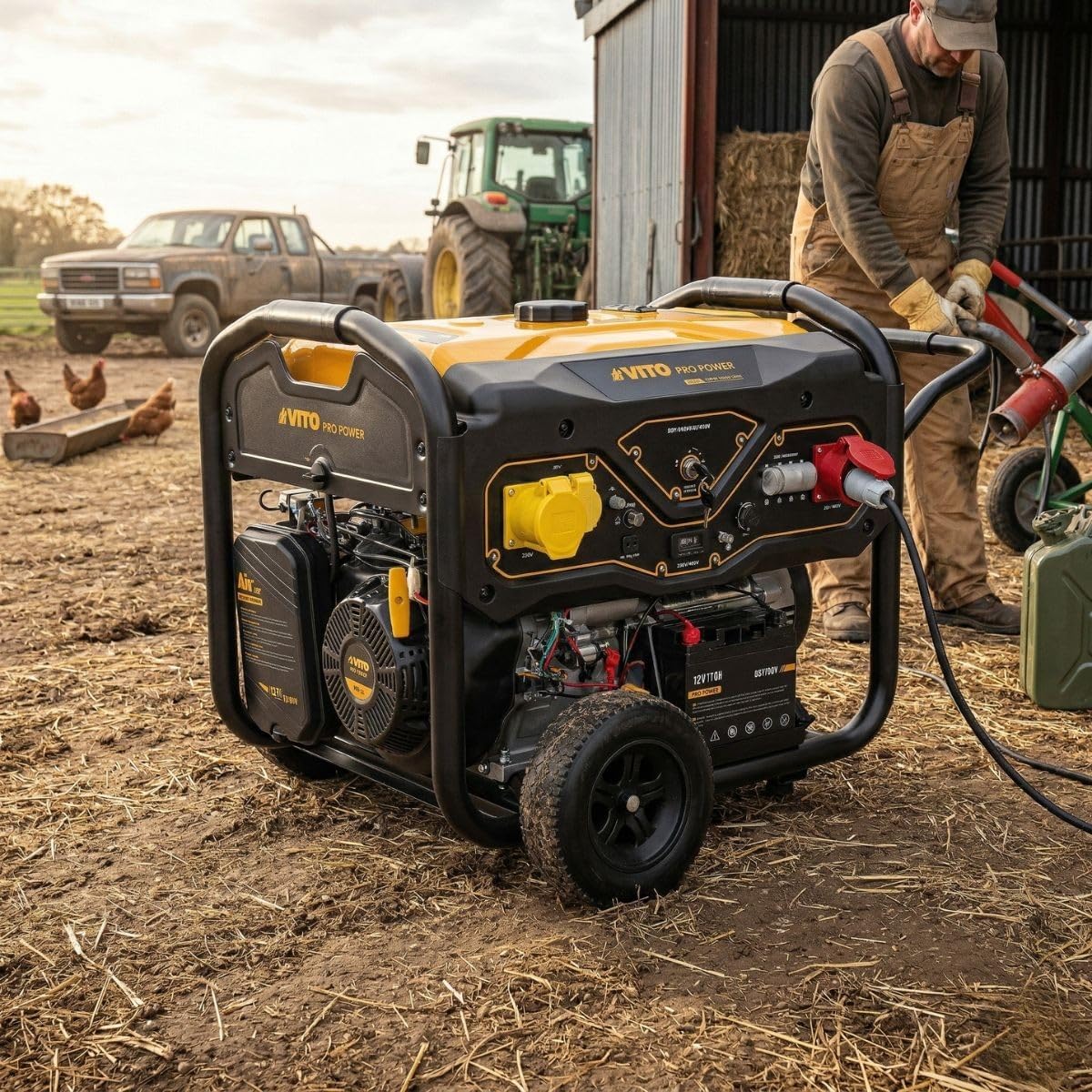 Generador Gasolina 8.0kVA 18CV Trifásico Arranque eléctrico y manual AVR