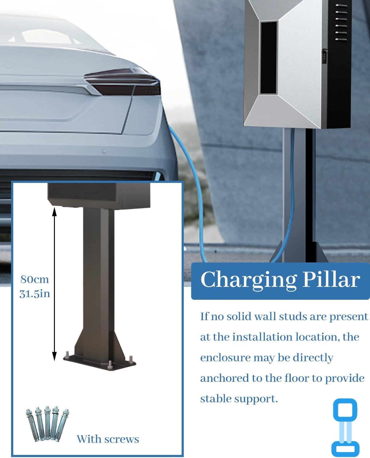 Soporte de Pedestal para Cargador de vehículos eléctricos